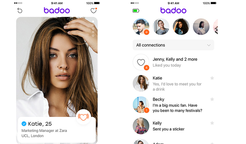 Does badoo show up on facebook?