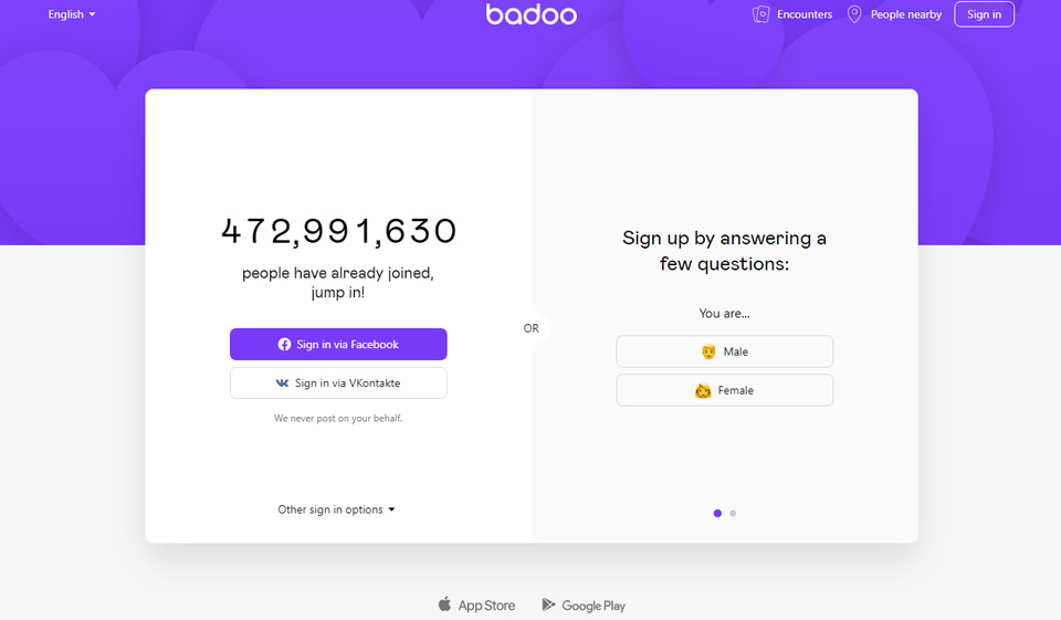 Badoo sign in problem